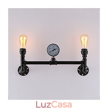 2 Cabeças Vintage Industrial Pipe Wall Lights Preto Luzes Criativas Restaurante Café Bar Decoração iluminação 2 Cabeças Vintage Industrial Pipe Wall Lights Preto Luzes Criativas Restaurante Café Bar Decoração iluminação