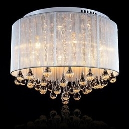 Luminária de teto romântica de cristal K9