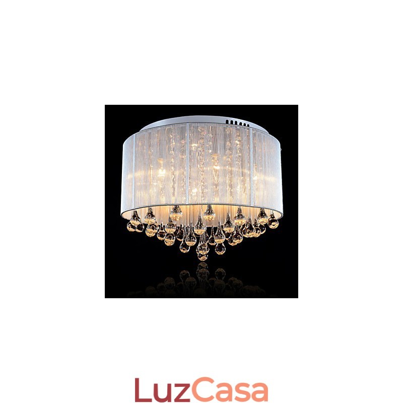Luminária de teto romântica de cristal K9