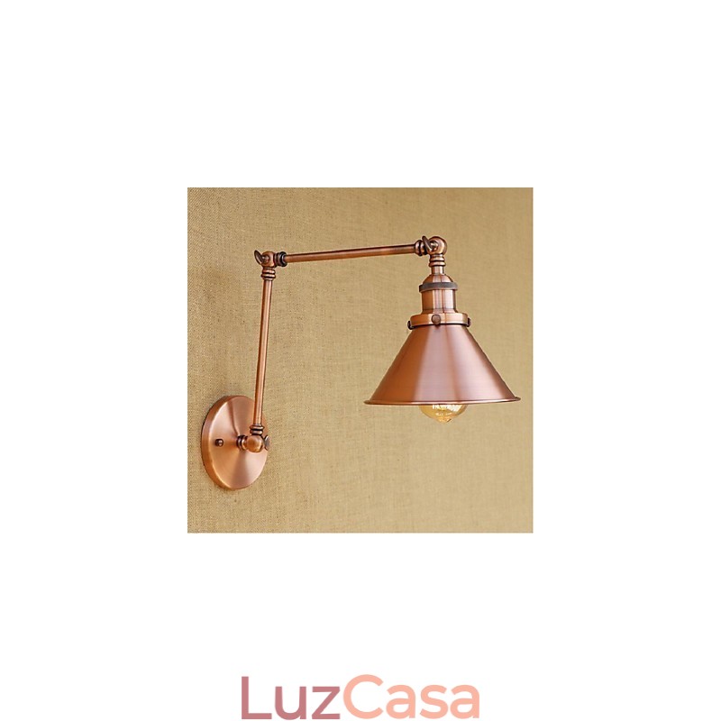 Braço longo Meio ferrugem Retro Criativo Nostalgic Retrátil Dobrável Arandelas de Parede Luz de Parede