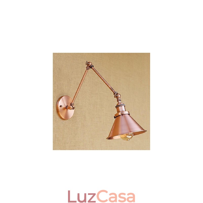 Braço longo Meio ferrugem Retro Criativo Nostalgic Retrátil Dobrável Arandelas de Parede Luz de Parede