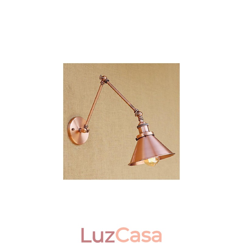 Braço longo Meio ferrugem Retro Criativo Nostalgic Retrátil Dobrável Arandelas de Parede Luz de Parede