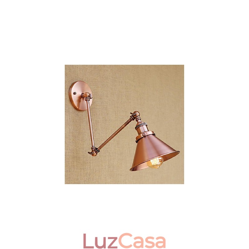 Braço longo Meio ferrugem Retro Criativo Nostalgic Retrátil Dobrável Arandelas de Parede Luz de Parede