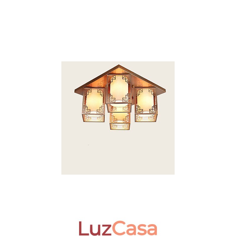 Uma atmosfera de iluminação de teto de ferro de lâmpadas de estilo chinês