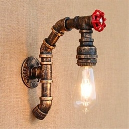 Luminária de parede rústica Lodge Antique Latão para iluminação ambiente