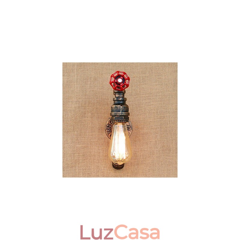 Luminária de parede rústica Lodge Antique Latão para iluminação ambiente