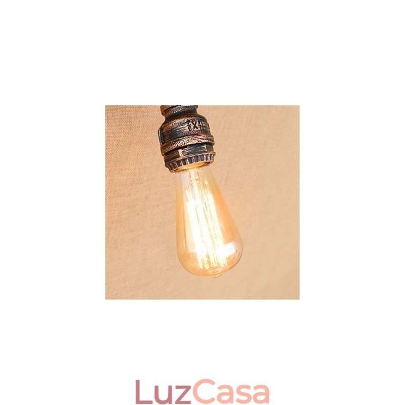 Pintura rústica de chalé para arandelas de parede com luz ambiente