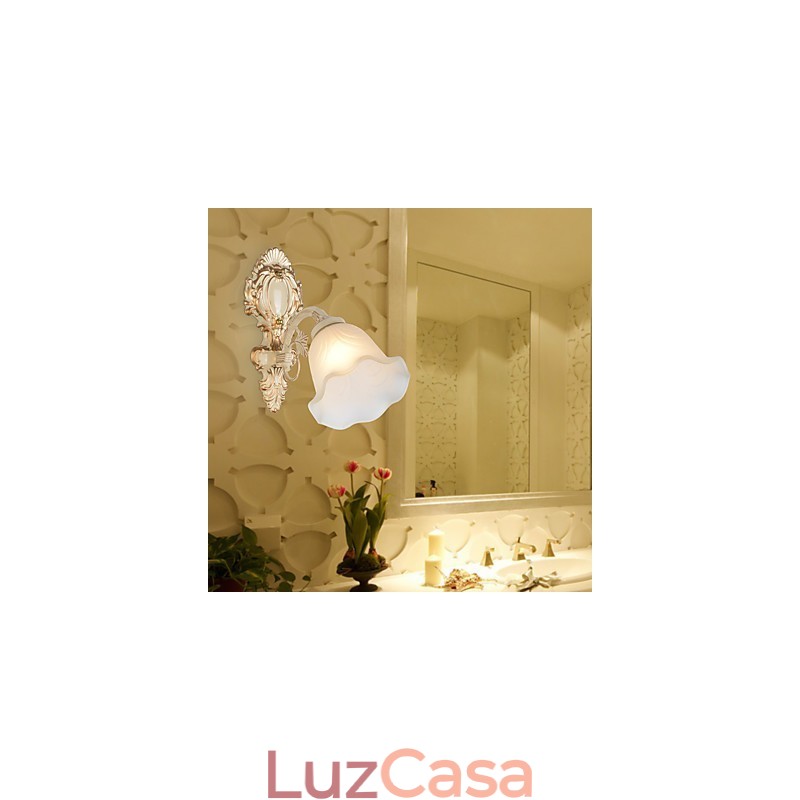 Recurso de pintura country para arandelas de parede estilo mini uplight, luminária de parede