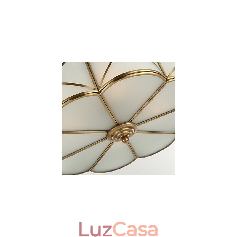 Tradicional clássico rústico lodge latão metal montagem embutida