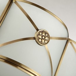 Tradicional clássico rústico lodge latão metal montagem embutida