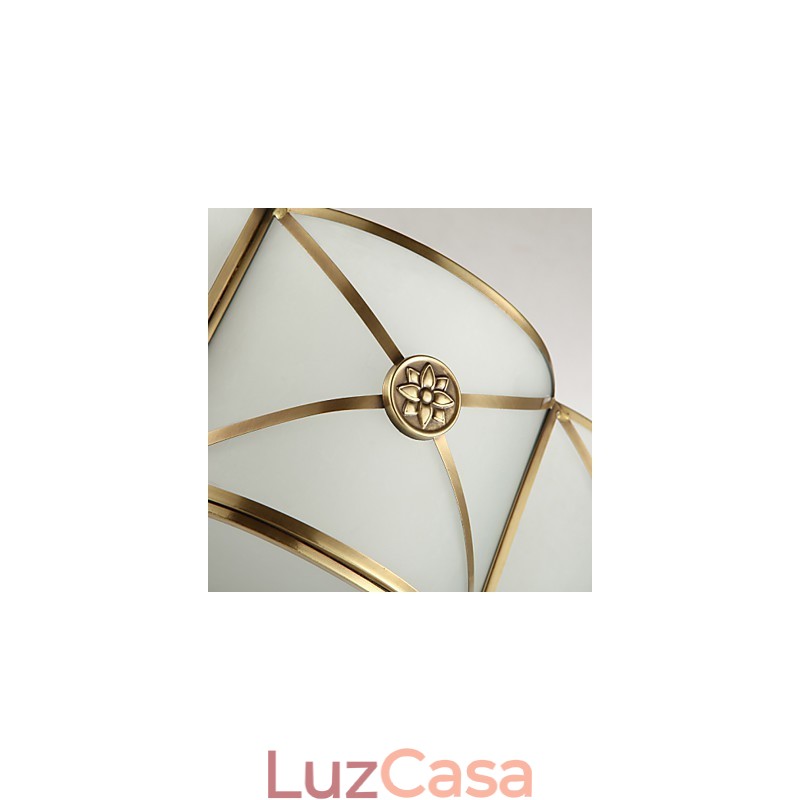 Tradicional clássico rústico lodge latão metal montagem embutida