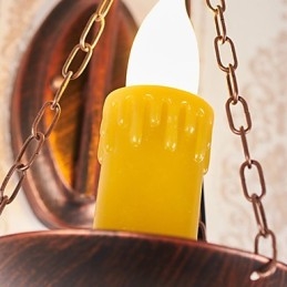 Pintura rústica de chalé para arandelas de parede estilo mini uplight, luminária de parede