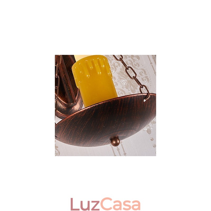 Pintura rústica de chalé para arandelas de parede estilo mini uplight, luminária de parede