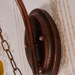 Pintura rústica de chalé para arandelas de parede estilo mini uplight, luminária de parede