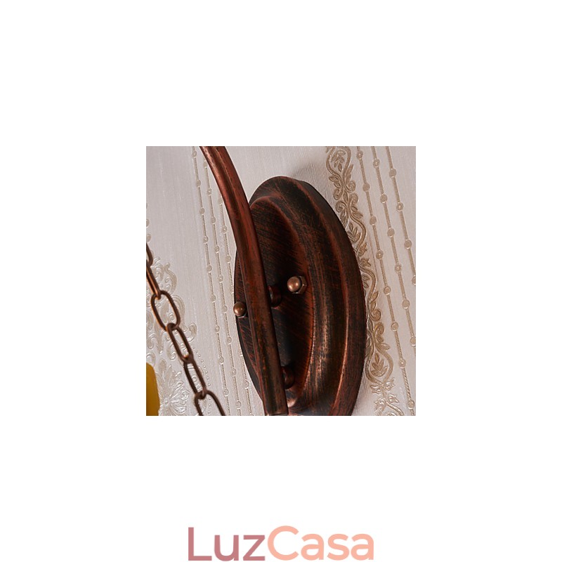 Pintura rústica de chalé para arandelas de parede estilo mini uplight, luminária de parede