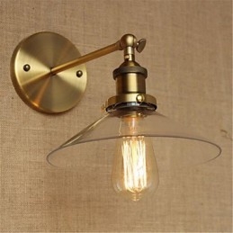 Moderno Contemporâneo Country Retro Antique Latão Recurso para Mini Estilo Ambiente Iluminação de Parede