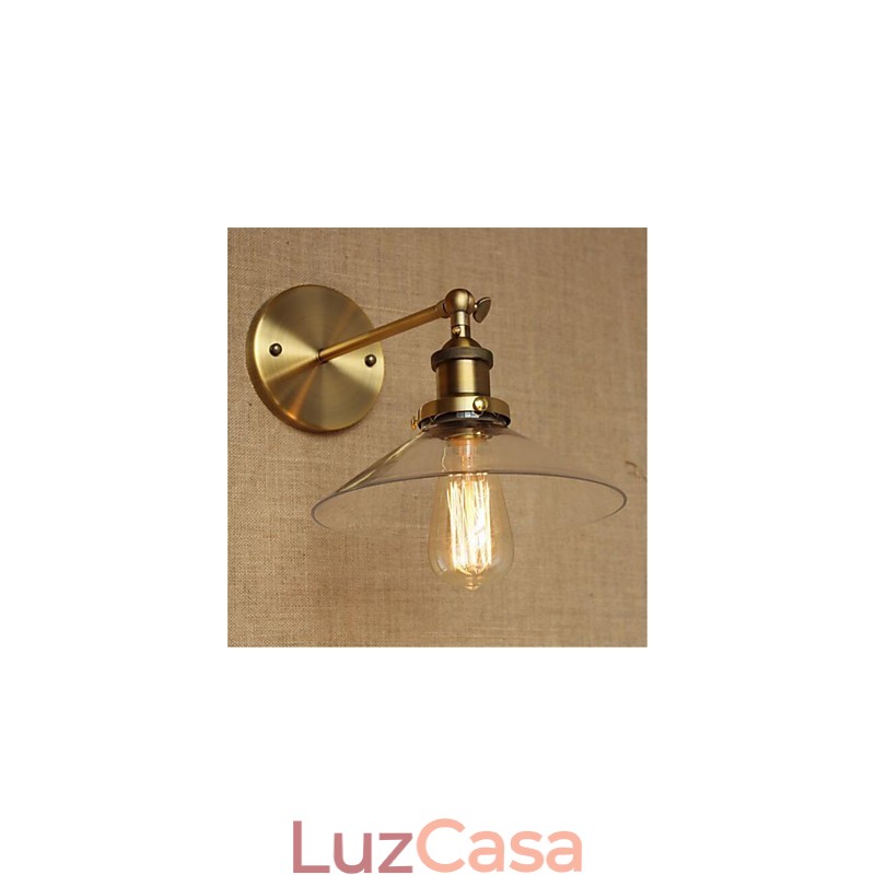 Moderno Contemporâneo Country Retro Antique Latão Recurso para Mini Estilo Ambiente Iluminação de Parede