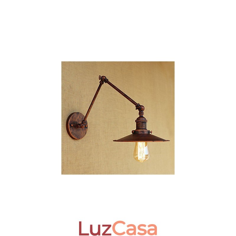 Pintura rústica estilo chalé country retrô para balanço com braço oscilante estilo mini e luz ambiente
