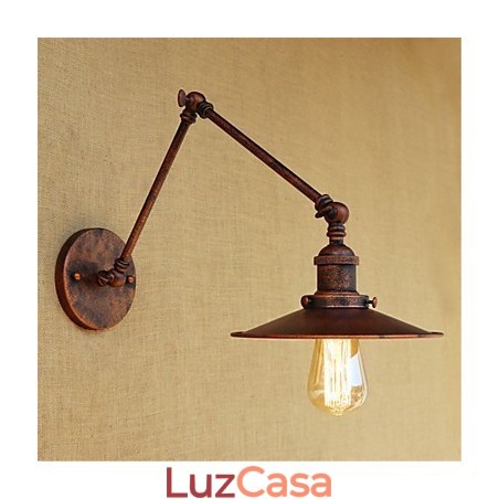 Pintura rústica estilo chalé country retrô para balanço com braço oscilante estilo mini e luz ambiente Pintura rústica estilo chalé country retrô para balanço com braço oscilante estilo mini e luz ambiente