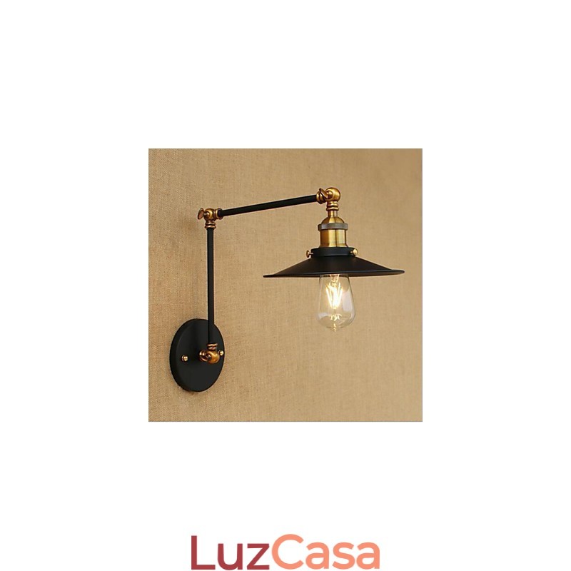 Pintura rústica estilo chalé country retrô para balanço com braço oscilante estilo mini e luz ambiente