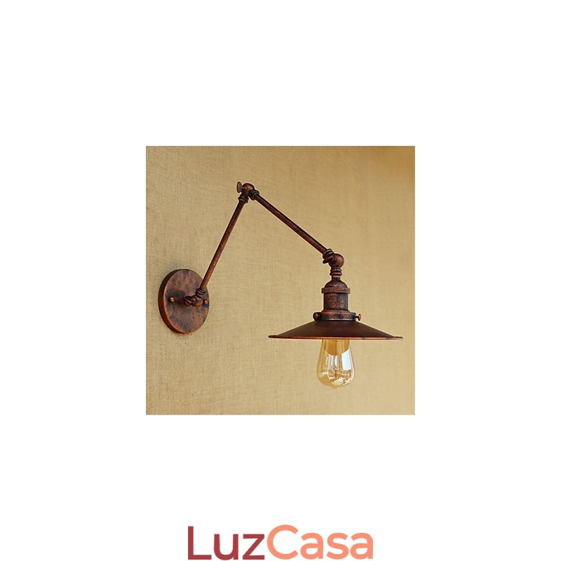 Pintura rústica estilo chalé country retrô para balanço com braço oscilante estilo mini e luz ambiente