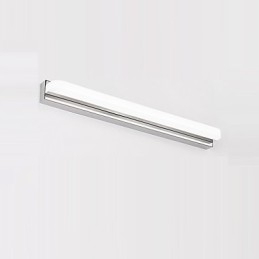 Recurso cromado moderno e contemporâneo integrado para iluminação de banheiro com luz ambiente Luz de parede