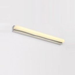 Recurso cromado moderno e contemporâneo integrado para iluminação de banheiro com luz ambiente Luz de parede