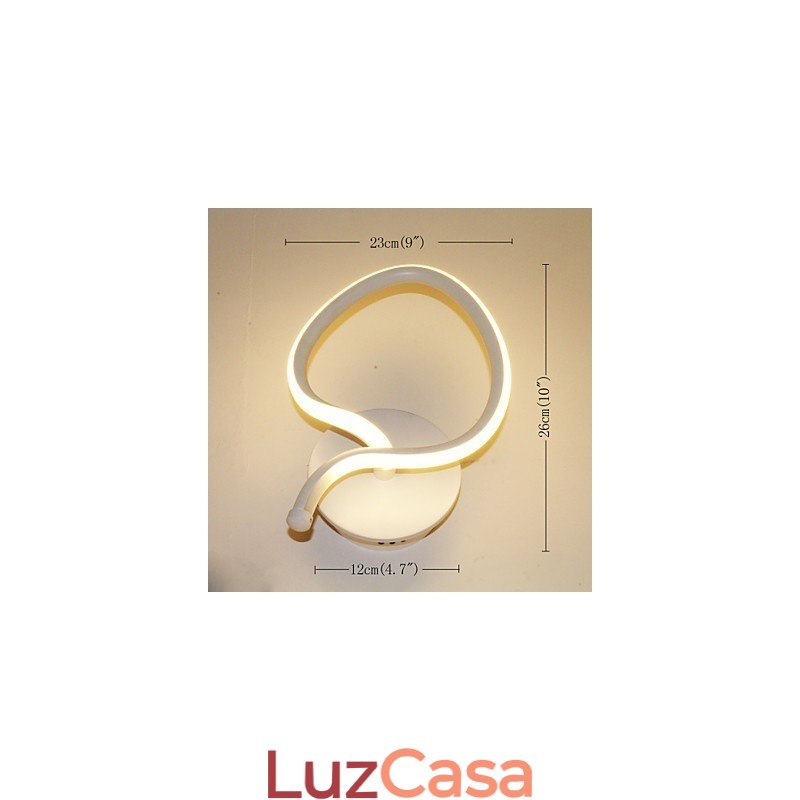 Luminária de parede moderna minimalista, luminária de cabeceira criativa para corredor, iluminação de alumínio
