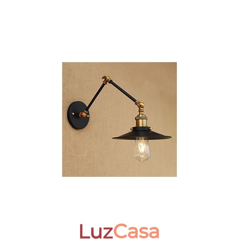 Luminária de parede industrial vintage de latão, luminária de parede, iluminação doméstica, decoração interna, luminária de parede