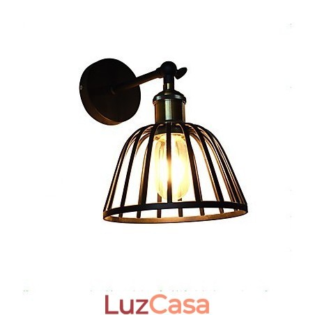Luminária de parede de aço pintado com luz, decoração de café americano preto e branco, luminária de parede retrô, lâmpada de sabre de luz na parede Luminária de parede de aço pintado com luz, decoração de café americano preto e branco, luminária de parede retrô, lâmpada de sabre de luz na parede