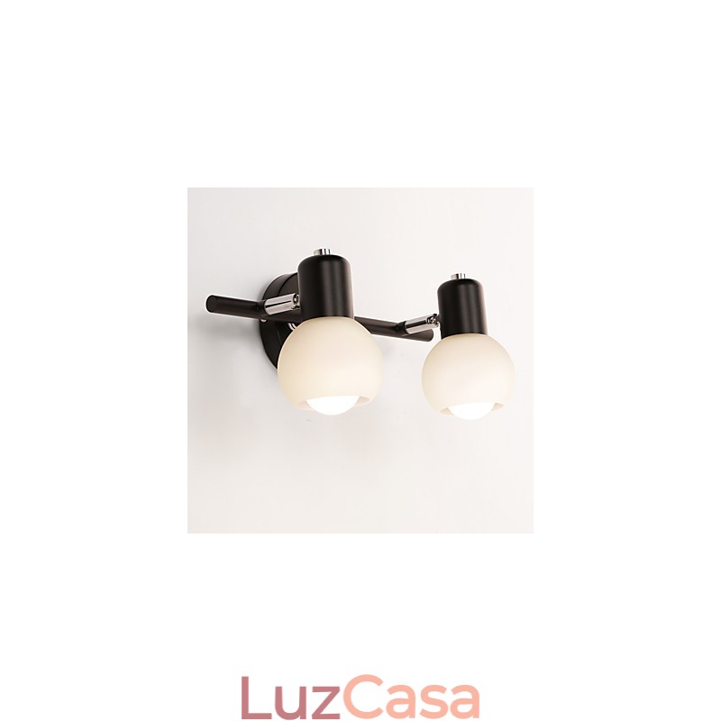 Luminária de parede galvanizada rústica Lodge para iluminação de banheiro Downlight