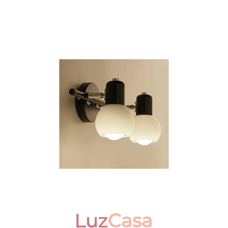 Luminária de parede galvanizada rústica Lodge para iluminação de banheiro Downlight