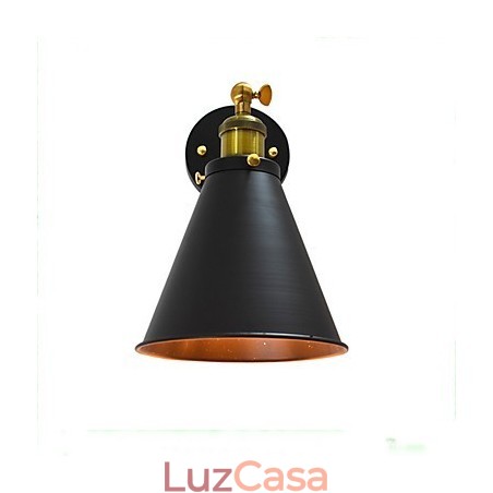 Luminária de parede de ferro simples Light Buzz Paint Lâmpada de sabre de luz preta muda na parede