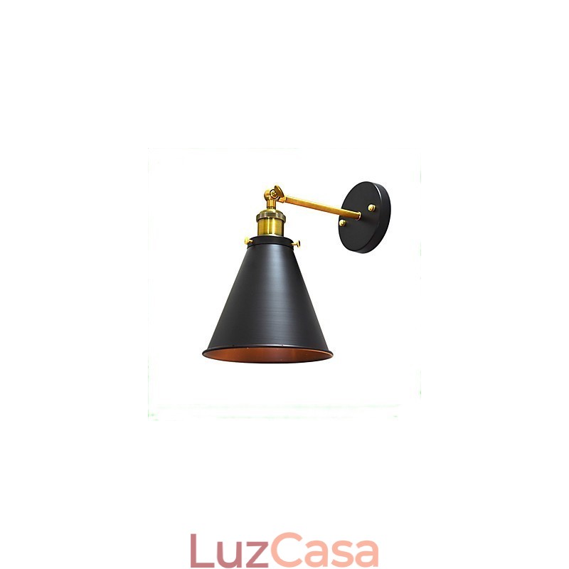 Luminária de parede de ferro simples Light Buzz Paint Lâmpada de sabre de luz preta muda na parede