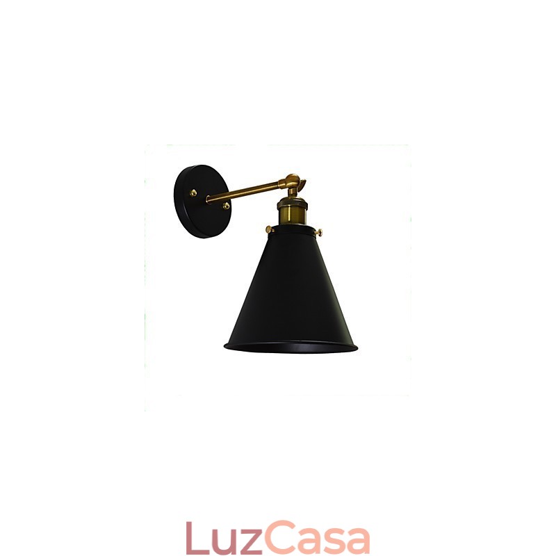 Luminária de parede de ferro simples Light Buzz Paint Lâmpada de sabre de luz preta muda na parede