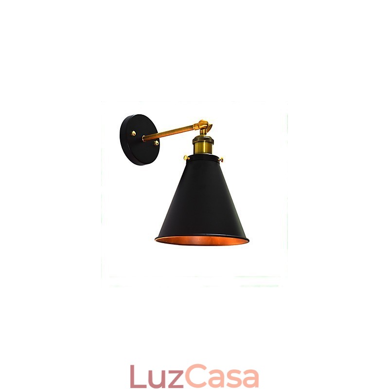 Luminária de parede de ferro simples Light Buzz Paint Lâmpada de sabre de luz preta muda na parede