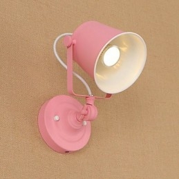 Pintura retrô country com recurso ajustável para braço oscilante, proteção para os olhos, luminária de parede embutida, luz de parede