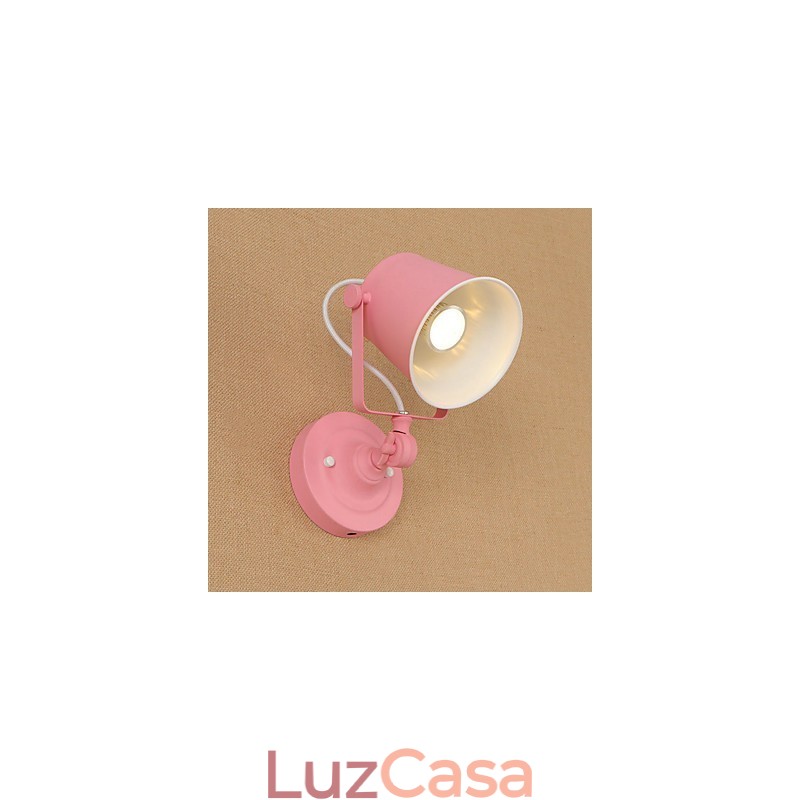Pintura retrô country com recurso ajustável para braço oscilante, proteção para os olhos, luminária de parede embutida, luz de parede