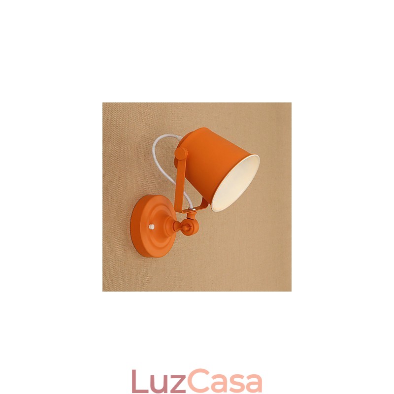 Pintura retrô country com recurso ajustável para braço oscilante, proteção para os olhos, luminária de parede embutida, luz de parede