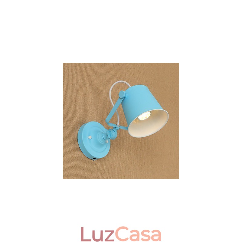 Pintura retrô country com recurso ajustável para braço oscilante, proteção para os olhos, luminária de parede embutida, luz de parede