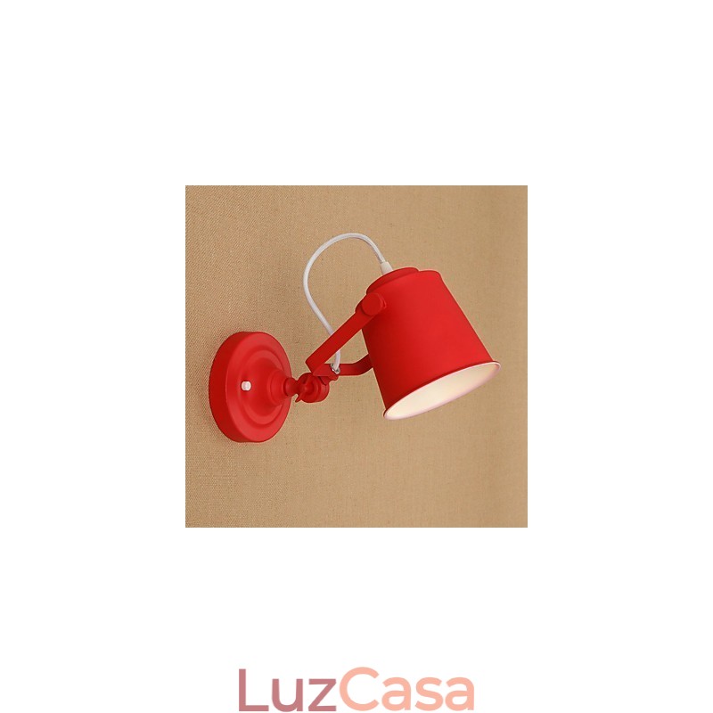 Pintura retrô country com recurso ajustável para braço oscilante, proteção para os olhos, luminária de parede embutida, luz de parede