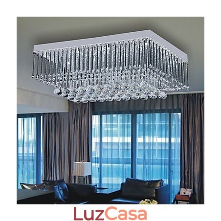 Luminária de teto artística com design de contas de cristal Luminária de teto artística com design de contas de cristal
