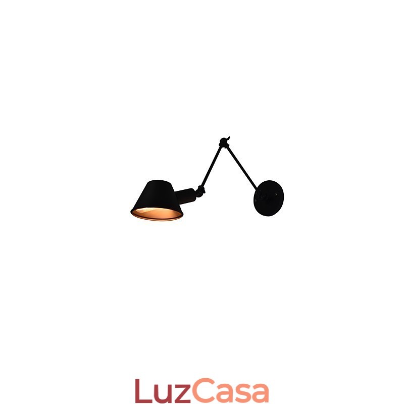 Luminária de parede Arandelas de parede Luminária de parede de ferro Lâmpada de parede sabre de luz preta muda na parede