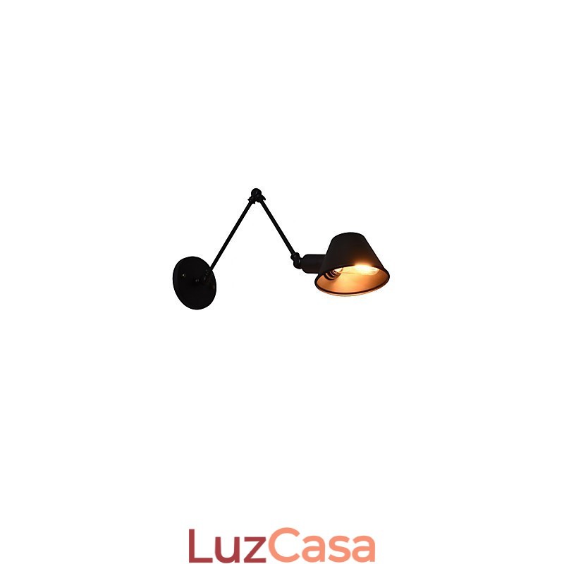 Luminária de parede Arandelas de parede Luminária de parede de ferro Lâmpada de parede sabre de luz preta muda na parede