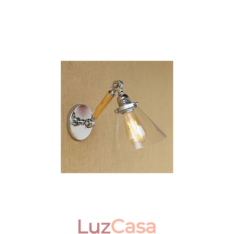 Recurso moderno contemporâneo country retrô galvanizado para luz ambiente de braço oscilante