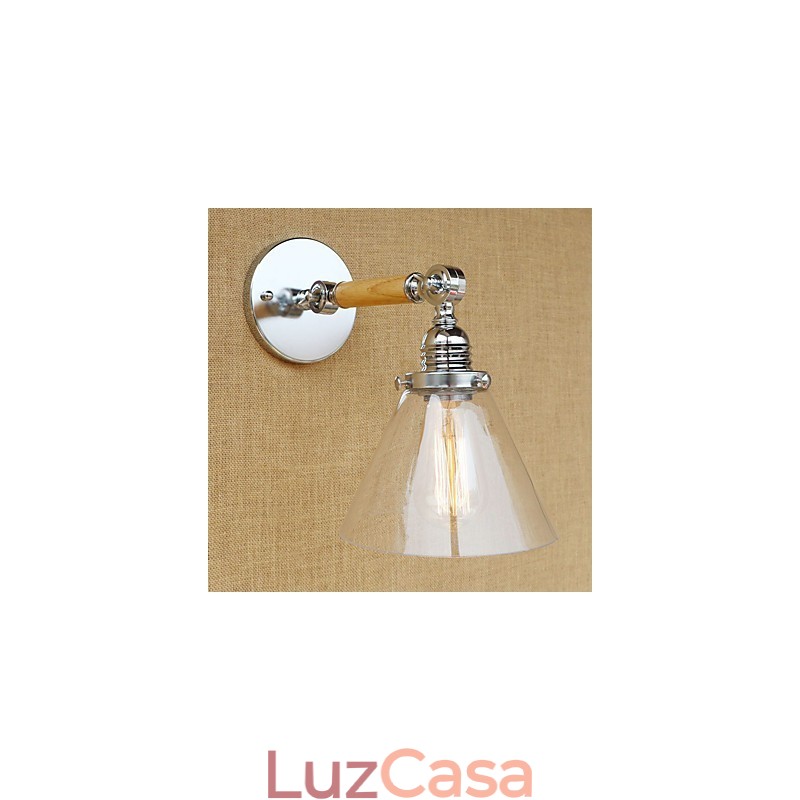 Recurso moderno contemporâneo country retrô galvanizado para luz ambiente de braço oscilante