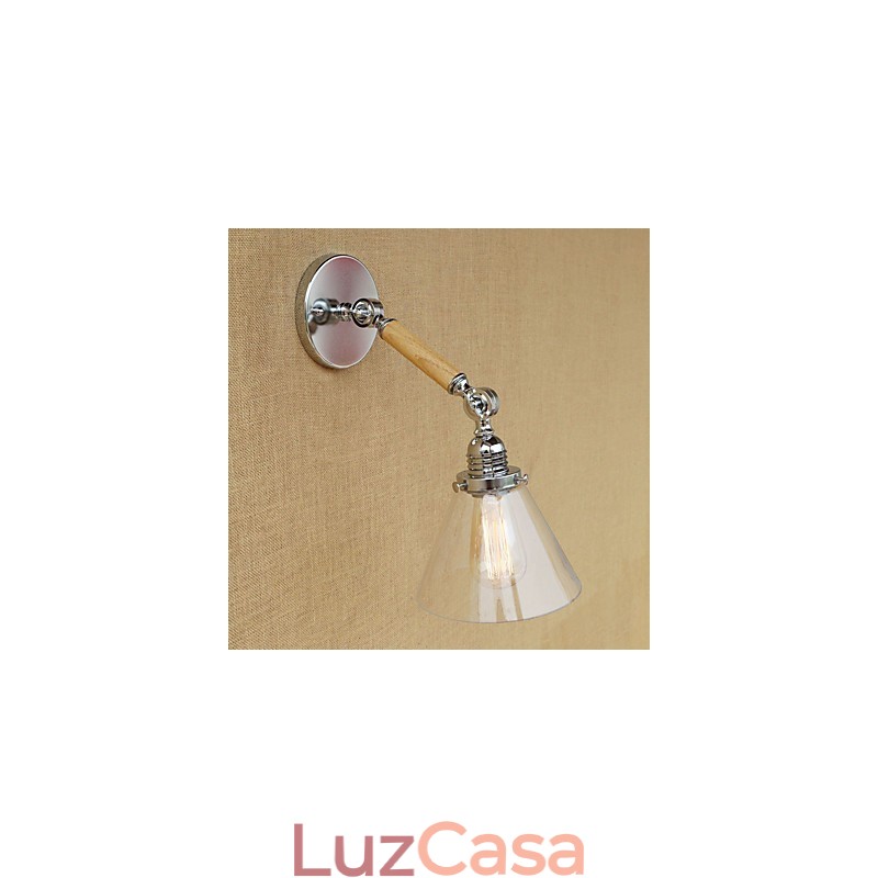 Recurso moderno contemporâneo country retrô galvanizado para luz ambiente de braço oscilante