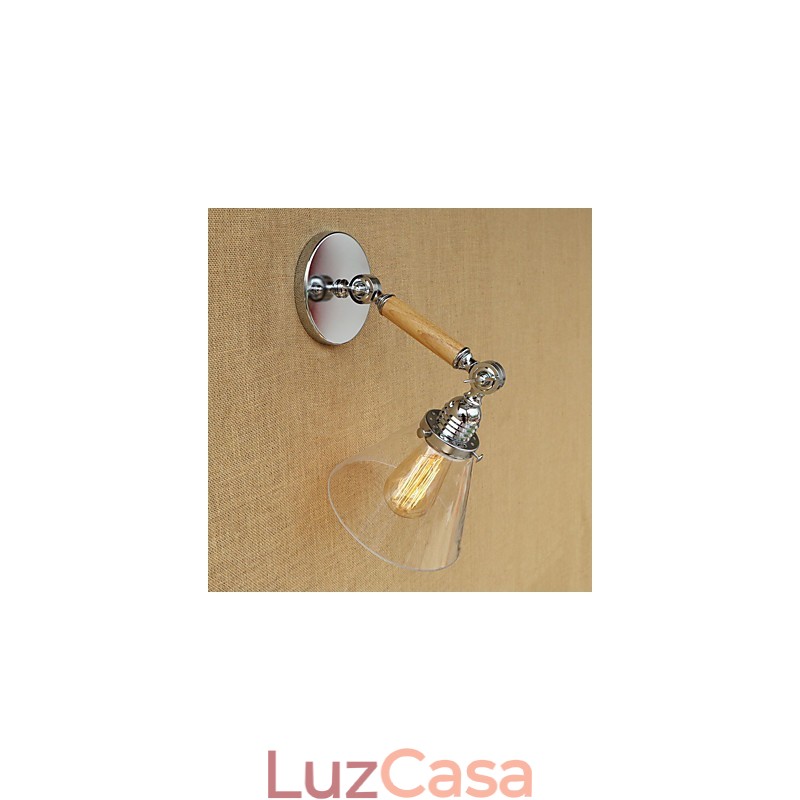 Recurso moderno contemporâneo country retrô galvanizado para luz ambiente de braço oscilante