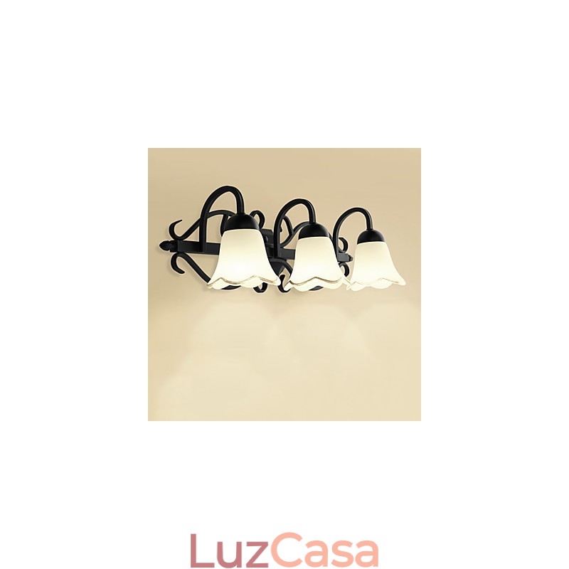 Luminária de parede galvanizada rústica Lodge para iluminação de banheiro Downlight