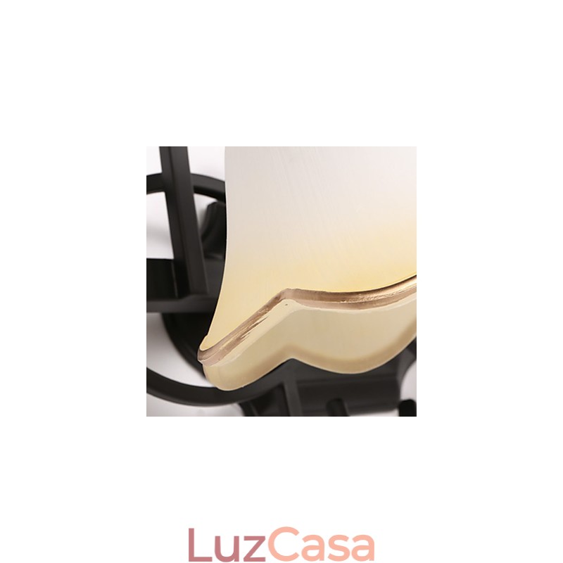 Luminária de parede galvanizada rústica Lodge para iluminação de banheiro Downlight